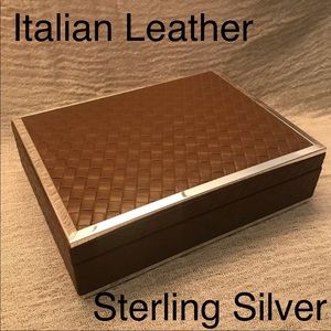 Sterling & Leather jewelry box